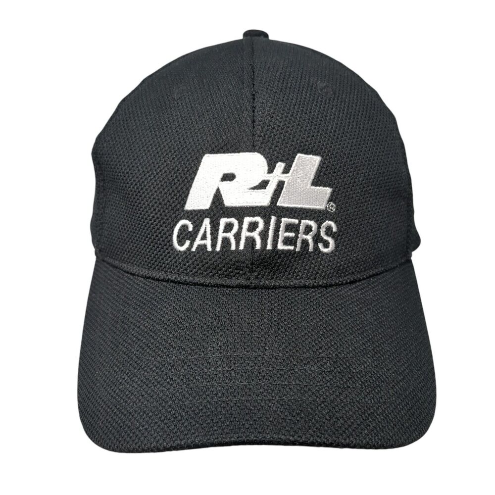 R+L Carriers Racing Slideback Hat Black One Size Adjustable Embroidered Idegy